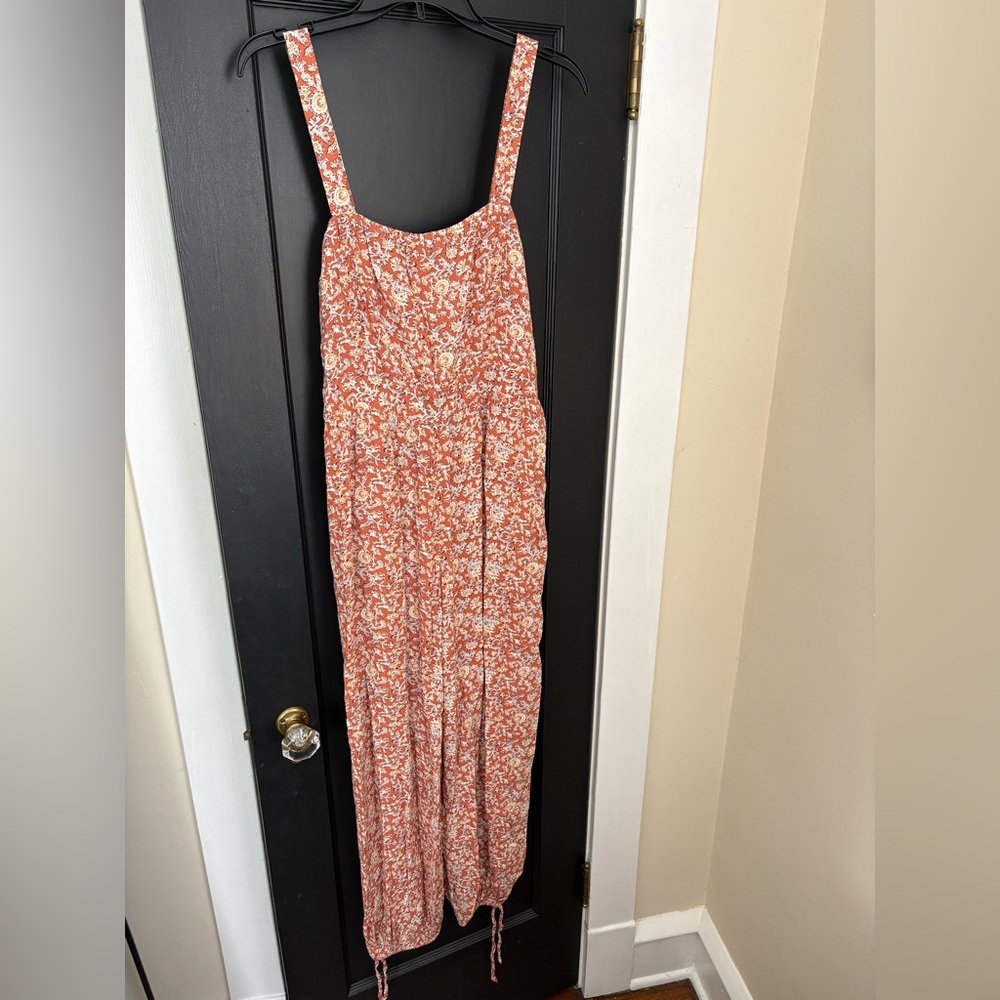 Floral Rust Jumpsuit
